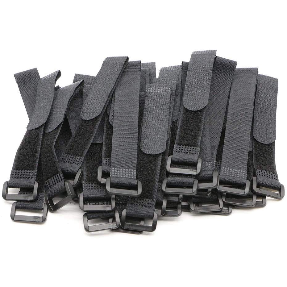 30Pcs Reusable Fastening Cable Straps with Buckle Variety Sizes Multi-Purpose Cinch Strap for Bike, Boat, Extension Cords, Ropes, Hoses Organization