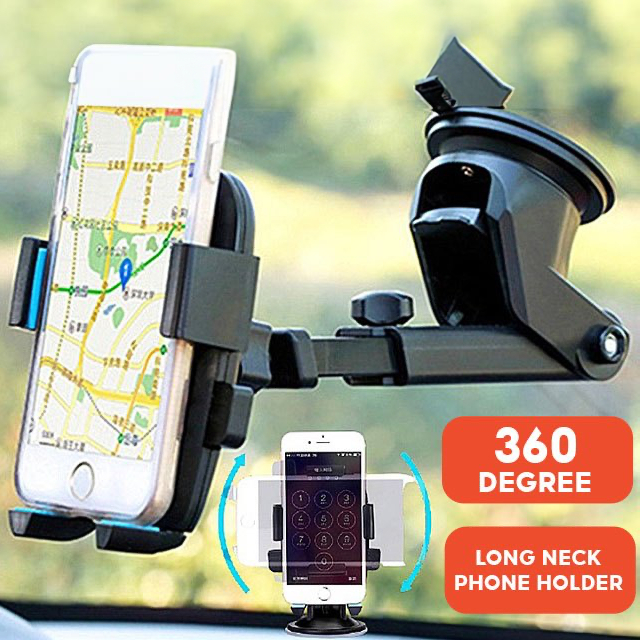 [Shopee Choice] Universal 360 Long Neck Car Mount Phone Holder Mobile Phone Stand