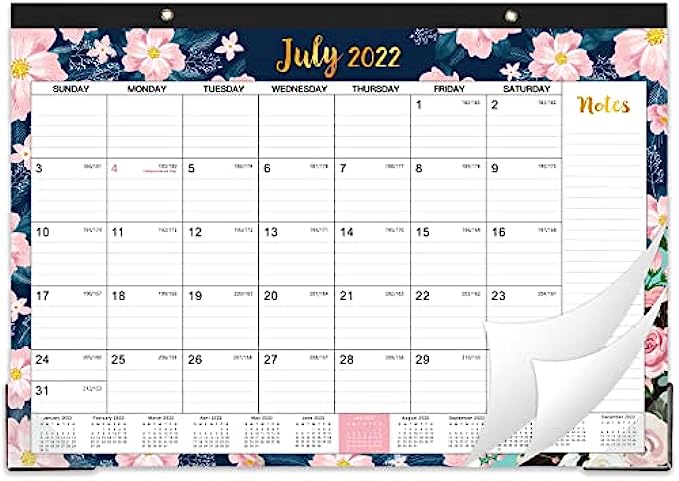 Desk Calendar 2022-2023 - Calendar 2022-2023 from Jul 2022 - Dec 2023，18 Months Large Monthly Desk Calendar, 17" x 12", Desk Pad, , Large Ruled Blocks, to-do List &amp; Notes, Best Desk/Wall