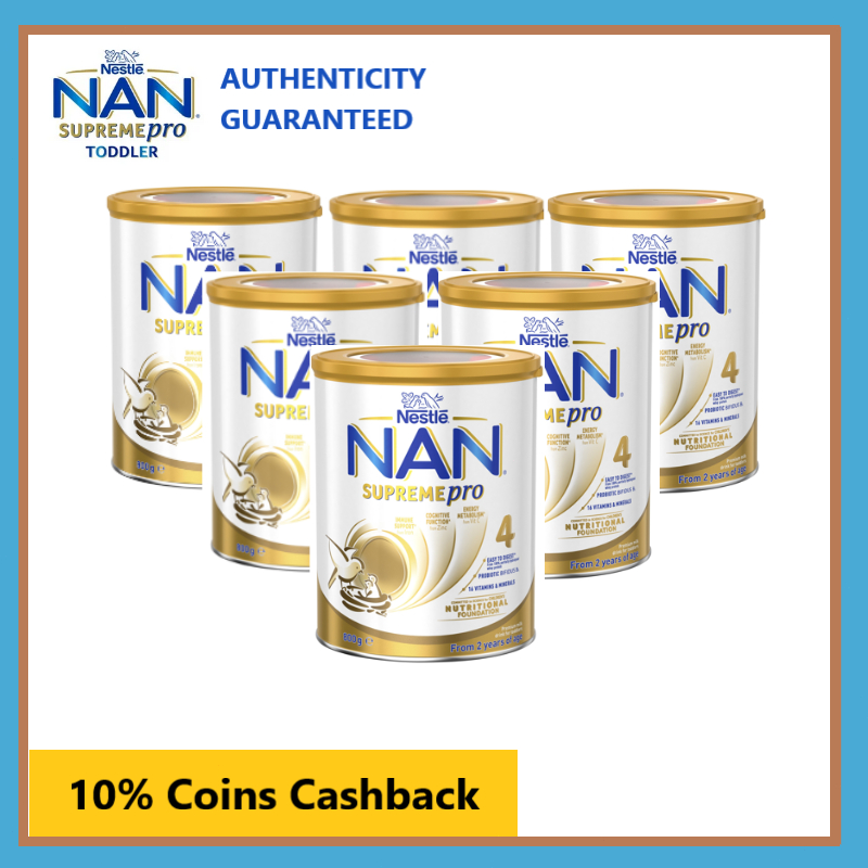 [Best deal 6 tins] Nestle NAN SUPREMEPRO 4 Stage 4, 800G SUPREME 4 NAN HA 4 NAN 4 (48 hrs delivery)