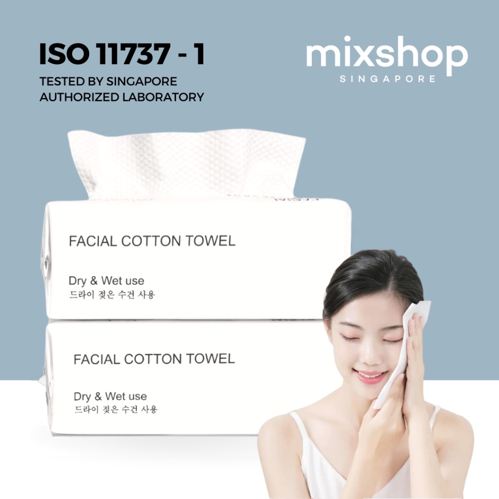mixshop Disposable Facial Cotton Towel,  Makeup Remover Tissue, Towel, Large and Thick wipes