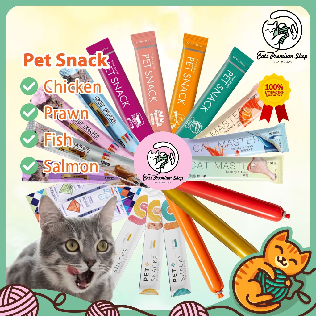 50pcs FREE 10 Economic High Vitamin Cat Snack/Cat Food/Cat Treats/Various Brand with High Nutrient Protein