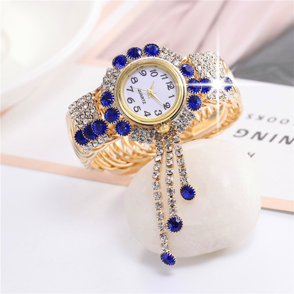 Women Watches Fashion Diamond Women Opening Bracelet Bangle Quartz Watch